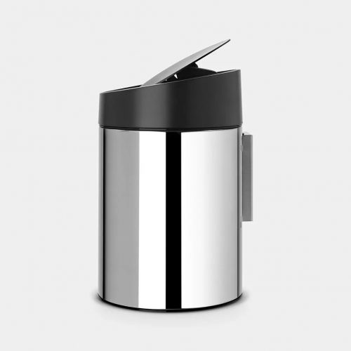 BALDE 5 LITROS AÇO BRILHANTE TAMPA BASCULANTE BRABANTIA