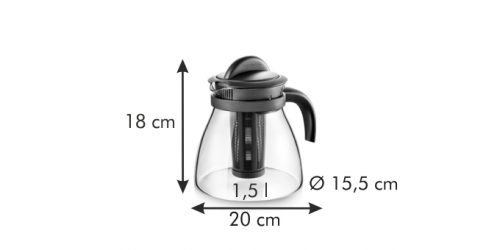 chaleira 1,5 lts com infusor monte carlo tescoma