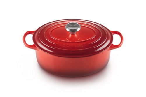 cocotte oval 29 cm cereja le creuset