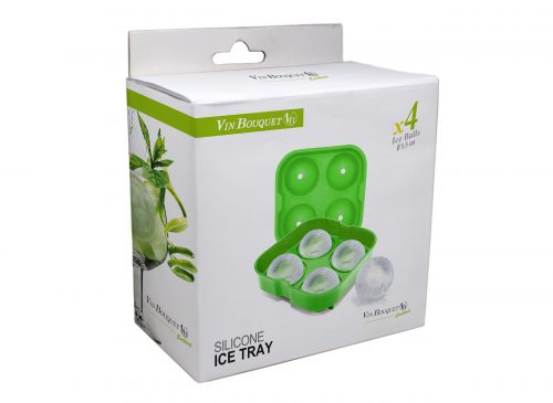 MOLDE ABS/SILIC. P/ 4 BOLAS GELO 55 MM VIN BOUQUET