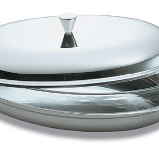assadeira inox com tampa e pyrex eme