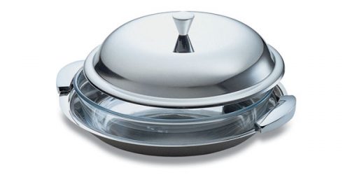 assadeira inox com tampa e pyrex eme
