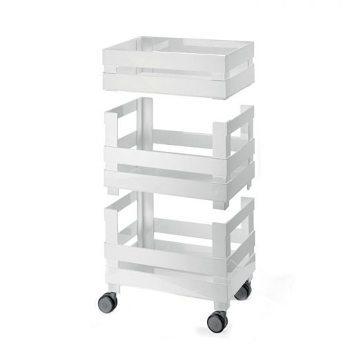 carro organizador com rodas branco guzzini