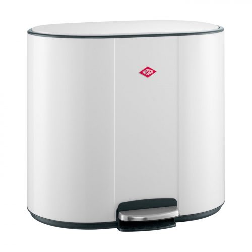 balde lixo pedal multi collector 2*25 lts branco mate wesco