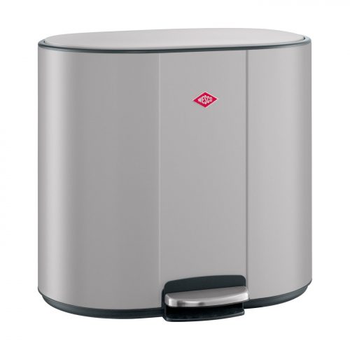 balde lixo pedal multi collector 2*25 lts cinza claro mate wesco