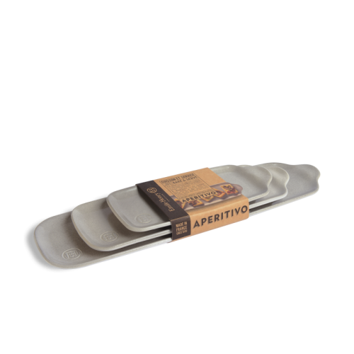 conjunto 3 bandejas para aperitivos bege emile henry