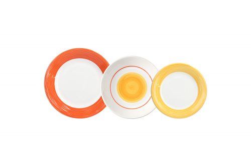 serviço mesa 18 peças virginia orange tognana