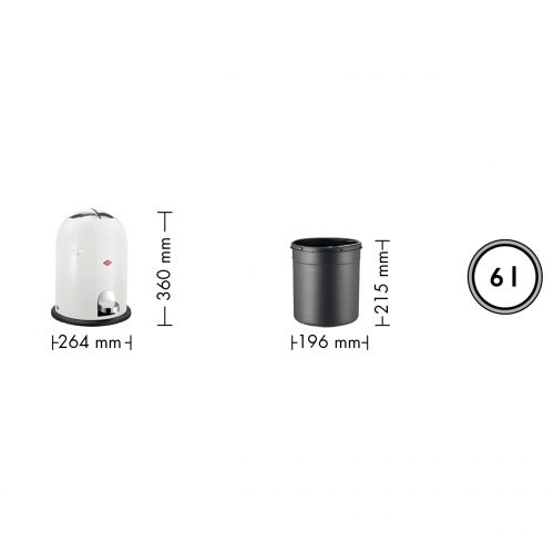 balde lixo pedal mini master wesco