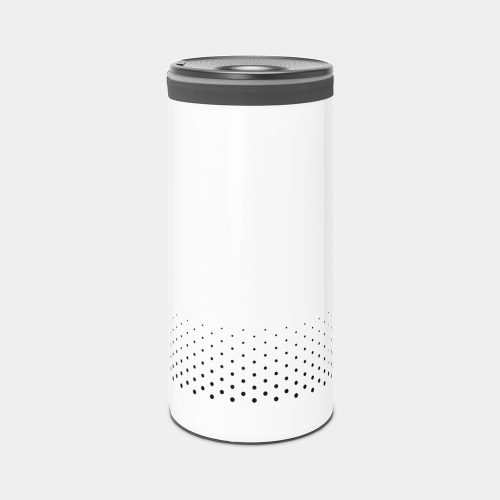tulha branca com tampa cinza escura 35 lts brabantia
