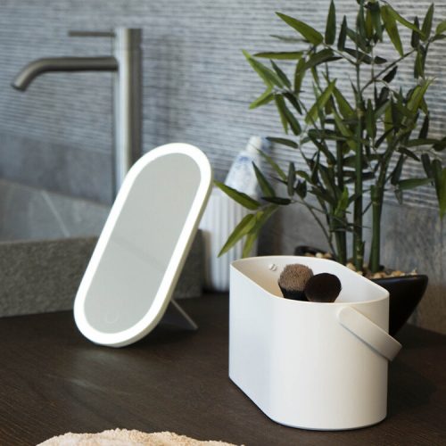 estojo beleza espelho led branco wd