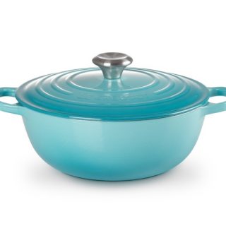 marmita gourmet 26 cm azul caribe le creuset