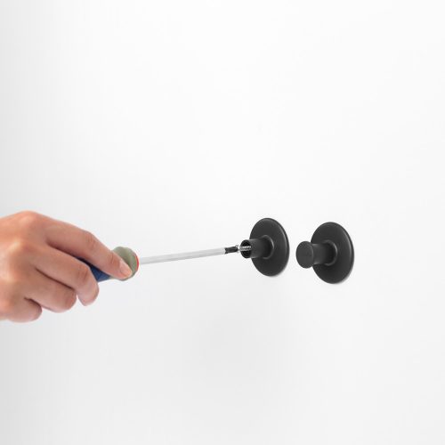 conjunto 2 ganchos cinza escuro para toalhas brabantia