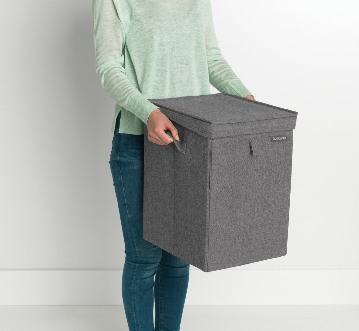 cesto lavandaria empilhável pepper black brabantia