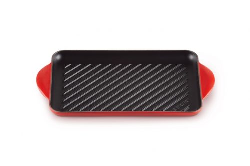 grelhador retangular cereja com rasgos le creuset