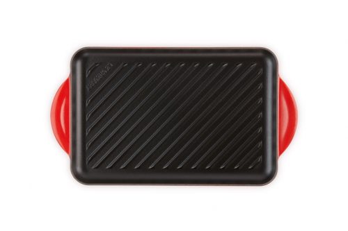 grelhador retangular cereja com rasgos le creuset