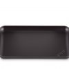 grelhador retangular preto mate liso le creuset