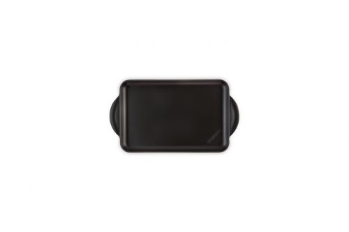 grelhador retangular preto mate liso le creuset