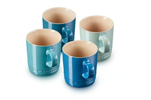 conjunto 4 canecas 350 ml metallics le creuset