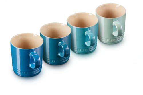 conjunto 4 canecas 350 ml metallics le creuset