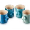 conjunto 4 canecas 350 ml metallics le creuset