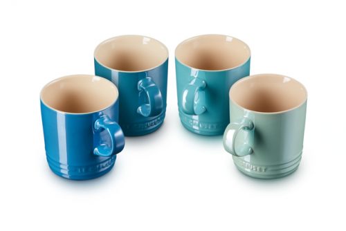 conjunto 4 canecas 350 ml metallics le creuset
