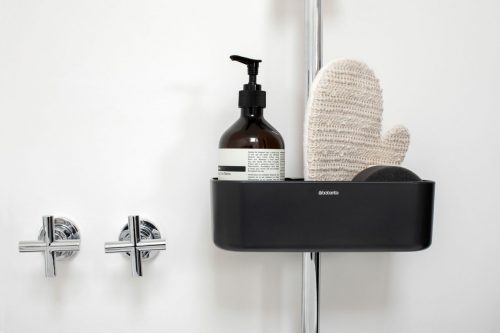 caddy preto para chuveiro brabantia