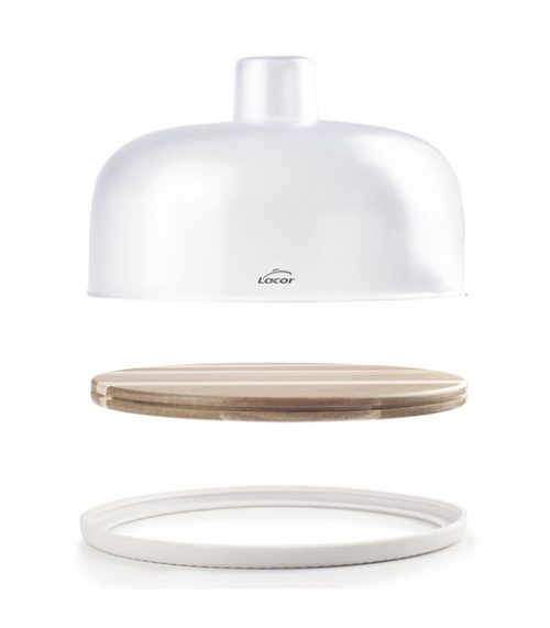 QUEIJEIRA ACÁCIA 26 CM COM TAMPA LACOR