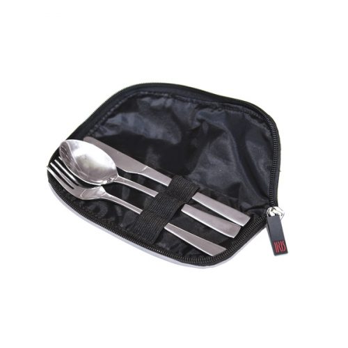 SET TALHERES INOX COM BOLSA IRIS