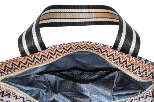 BOLSA TOTE KILIM 3,7 LTS ZIGZAG BLUE IRIS