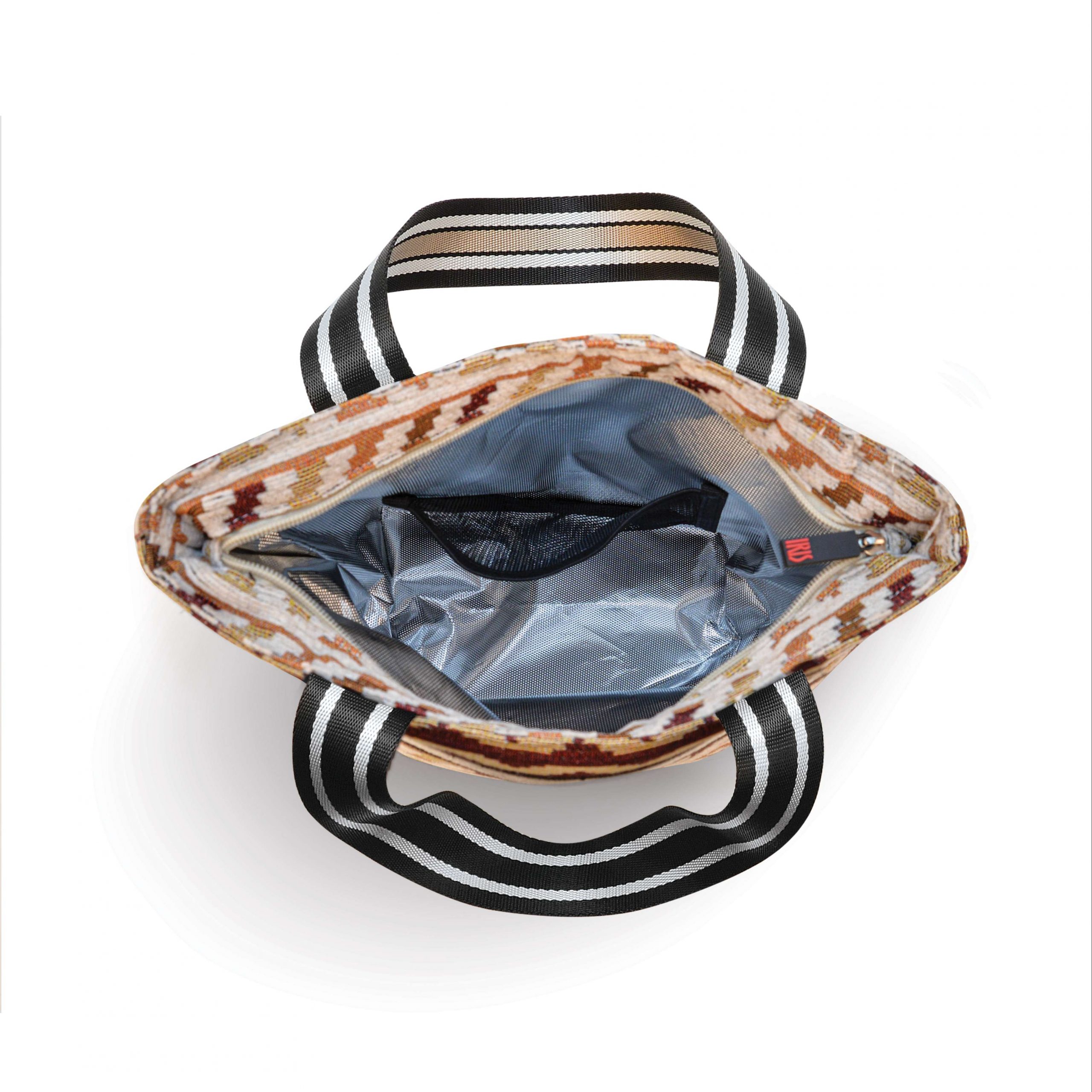 9057-TN-03-BOLSA-TOTE-KILIM-3.7-LTS-ORANGE-BORDER-IRIS-VIANAINOX BOLSA TOTE KILIM 3,7 LTS ORANGE BORDER IRIS