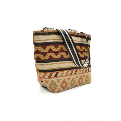 BOLSA TOTE KILIM 3,7 LTS ORANGE BORDER IRIS