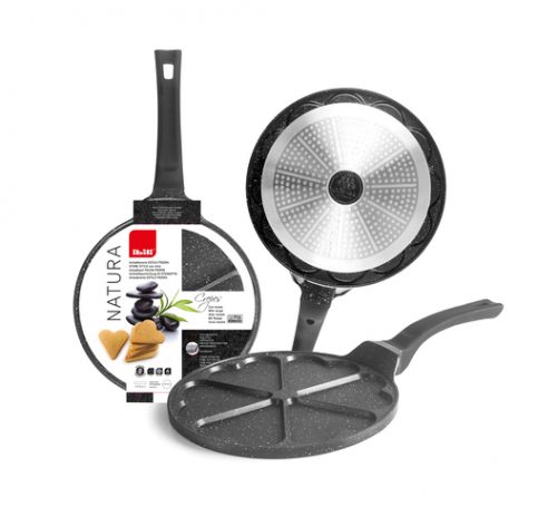 FRIGIDEIRA NATURA 28 CM PARA 6 PANQUECAS FORMATO CORAÇÃO IBILI