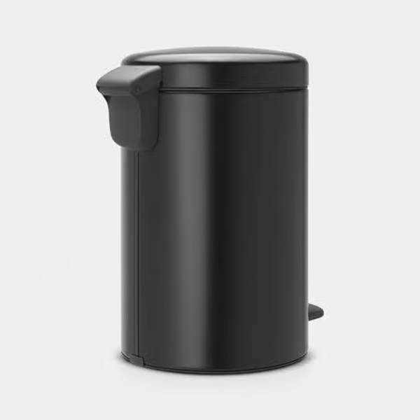 BALDE COM PEDAL 12 LTS PRETO MATE NEW ICON BRABANTIA 113741 vianainox 2 BALDE DO LIXO 12 LITROS NEW ICON BRABANTIA