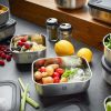 12781 SET 2 CAIXAS RETANGULARES PARA ALIMENTOS INOX PROVIDO GEFU