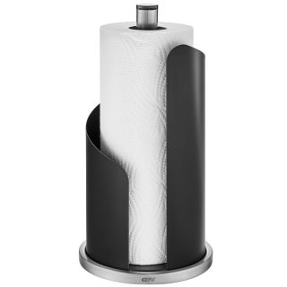15703 Gefu Porta rolos de cozinha preto Curve