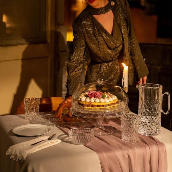 VANITY GUZZINI Vianainox BOLEIRA COM PÉ 30 CM EM BIO-BASED VANITY