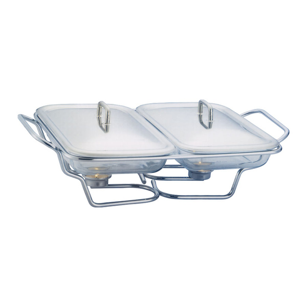 CJ 2 ASSADEIRAS COM 2 TAMPAS INOX E SUP. Para AQUECIMENTO Y034310 vianainox