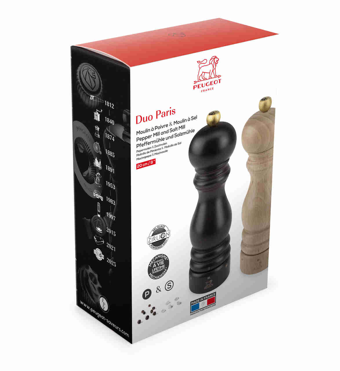 52713 SET MOINHO PIMENTA+SAL 20 CM CHOC+NATURAL PEUGEOT VIANAINOX 2